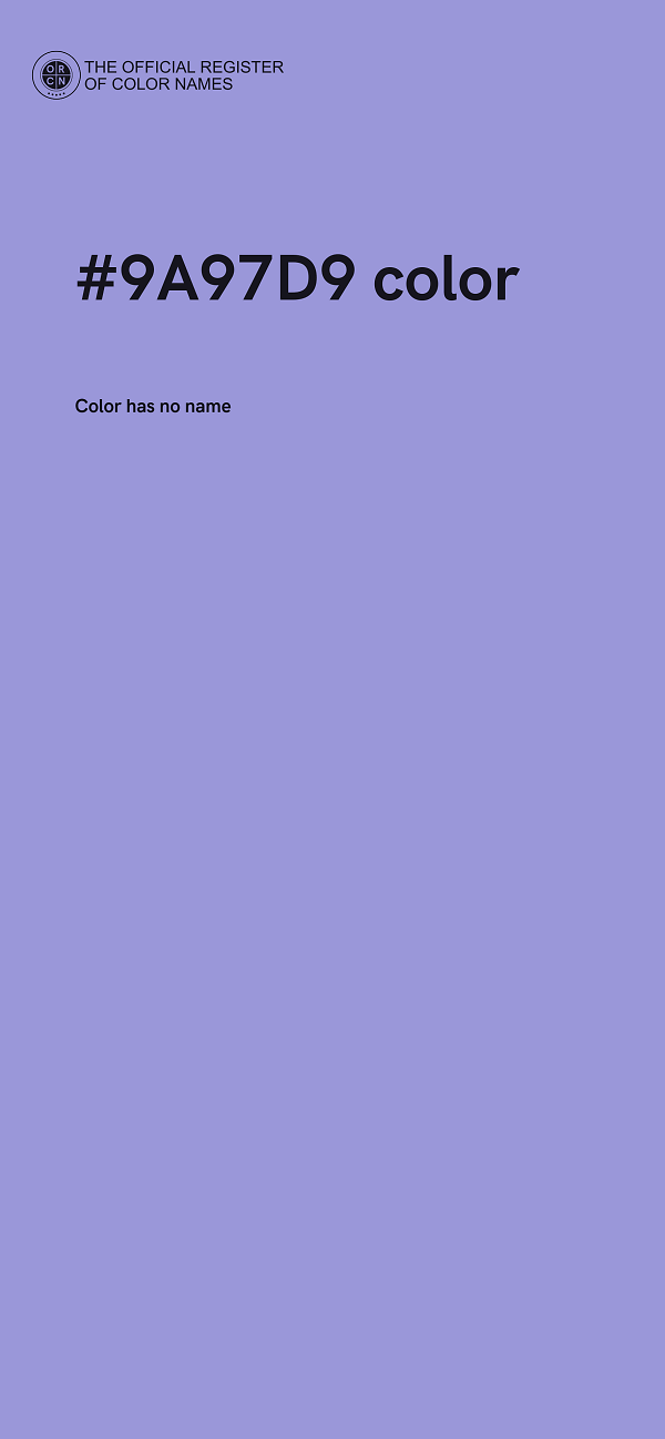 #9A97D9 color image