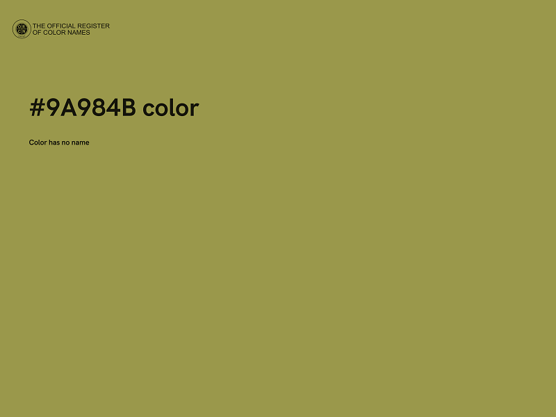 #9A984B color image