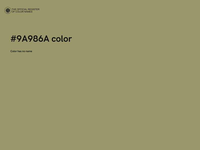 #9A986A color image