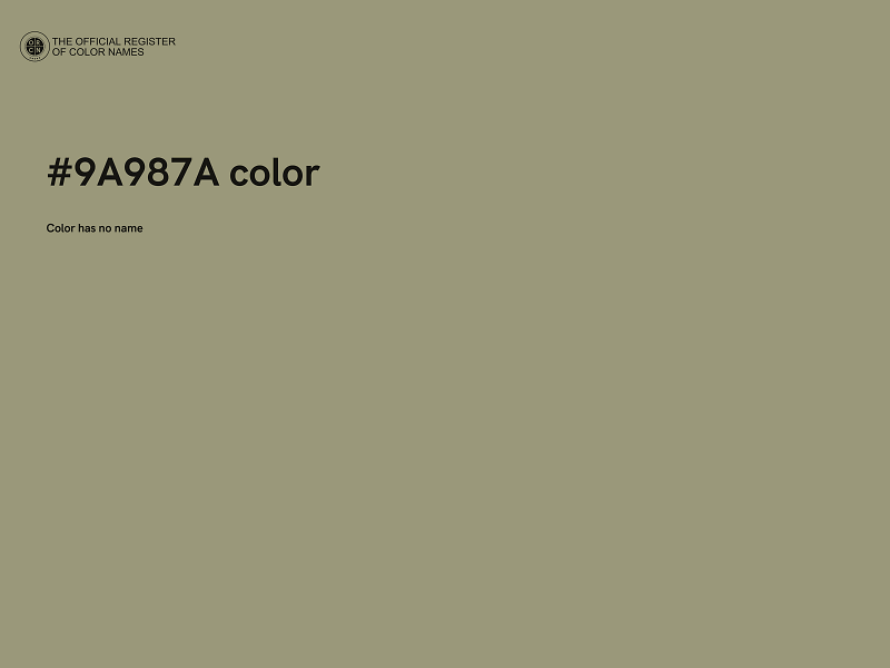 #9A987A color image