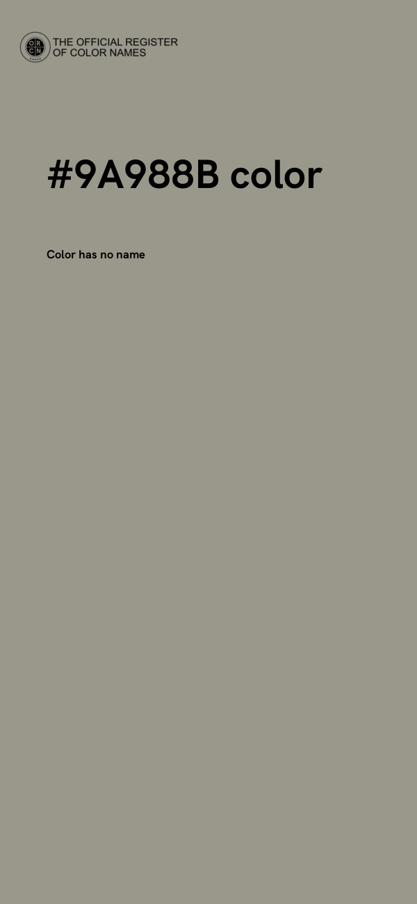 #9A988B color image