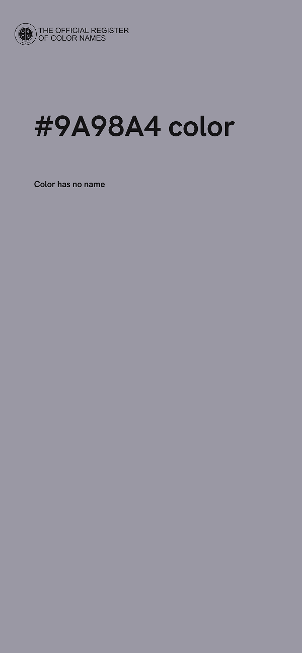 #9A98A4 color image