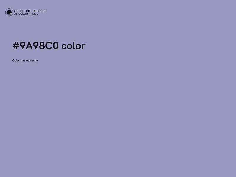 #9A98C0 color image