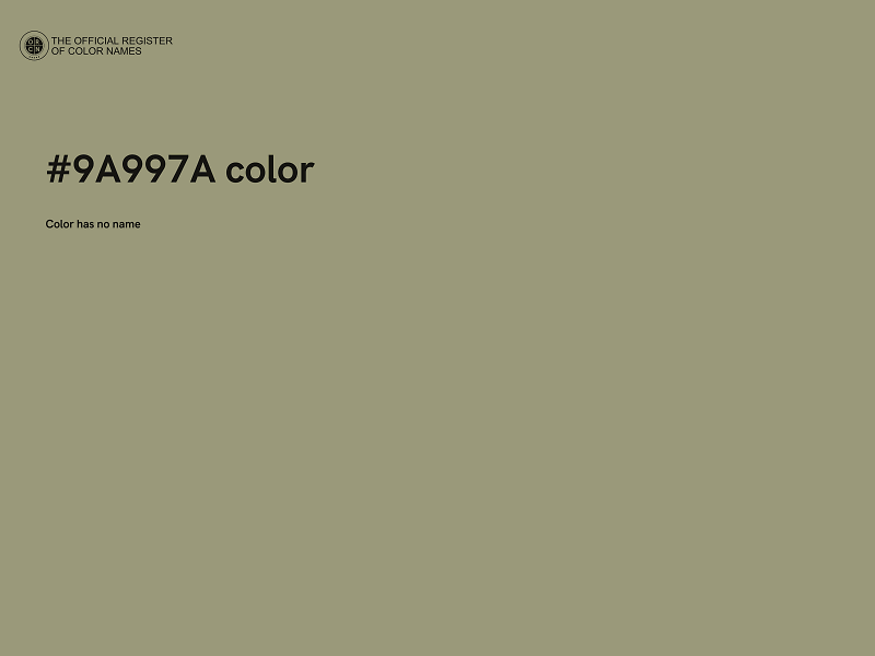 #9A997A color image