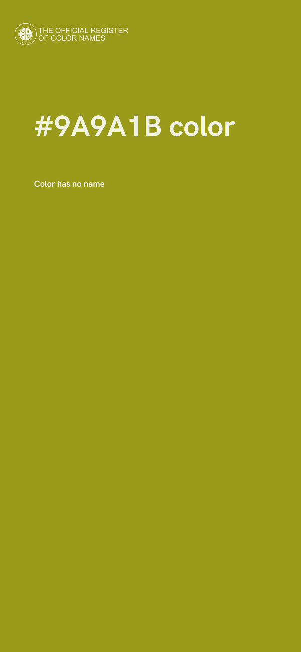 #9A9A1B color image