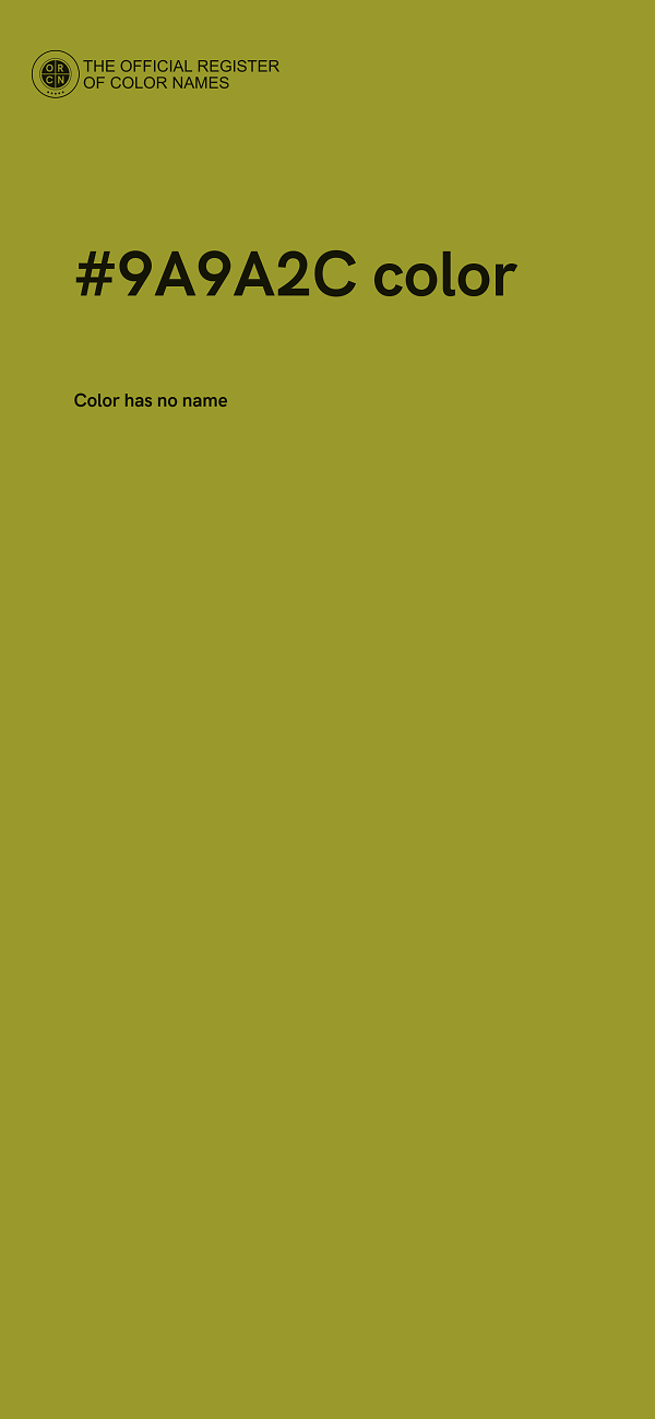 #9A9A2C color image
