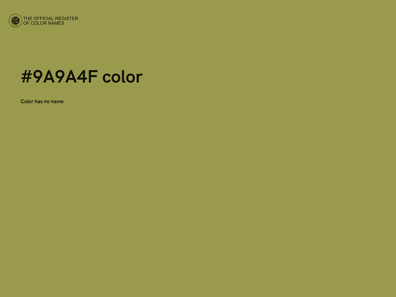 #9A9A4F color image