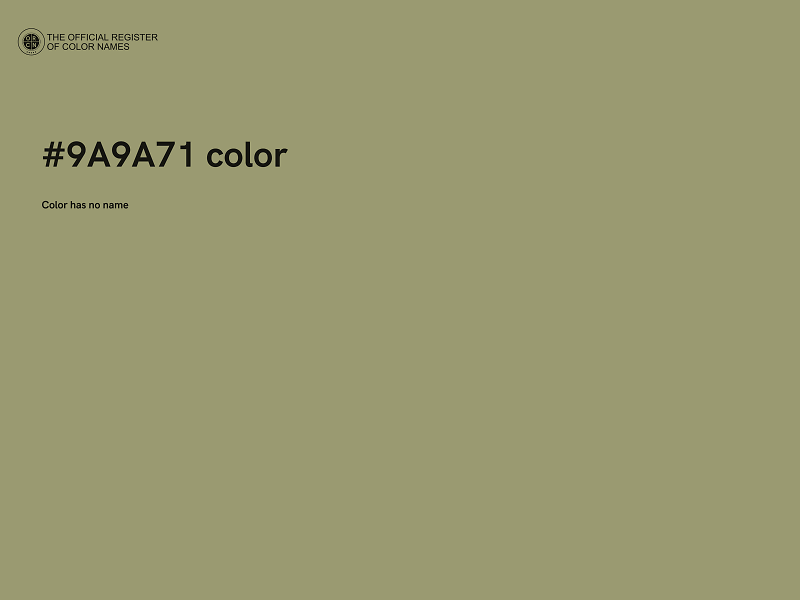 #9A9A71 color image