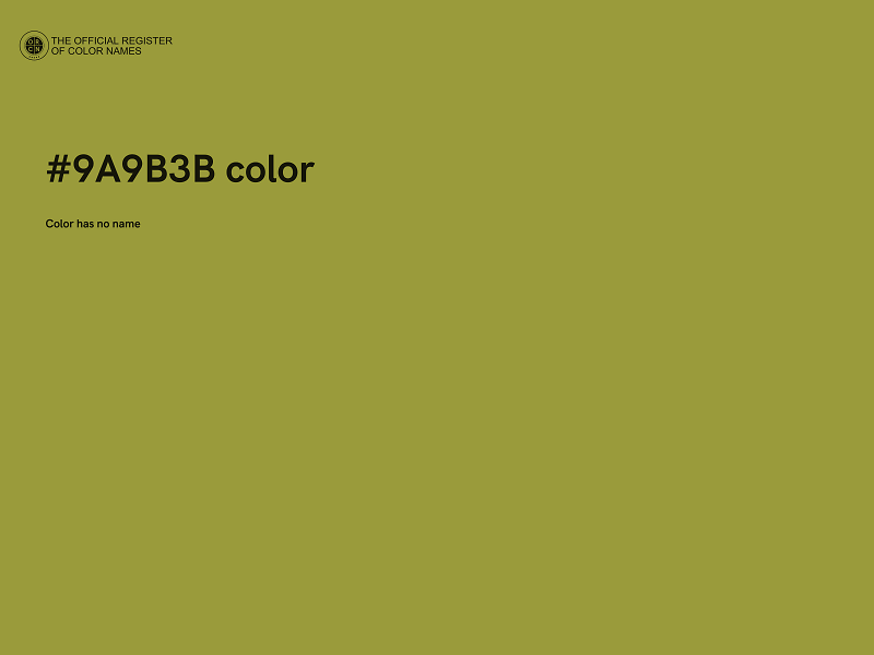 #9A9B3B color image