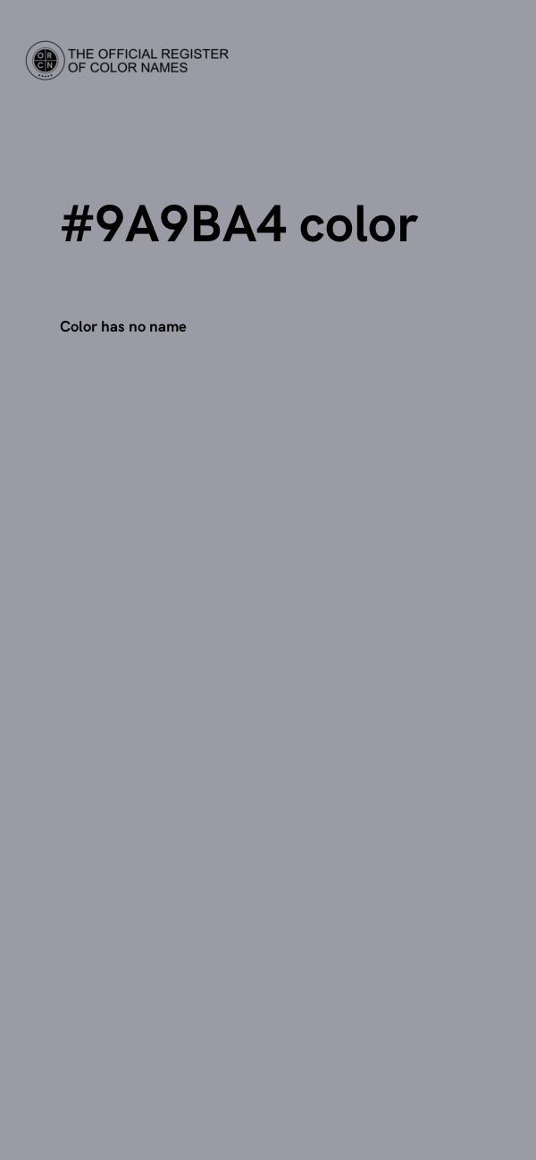 #9A9BA4 color image