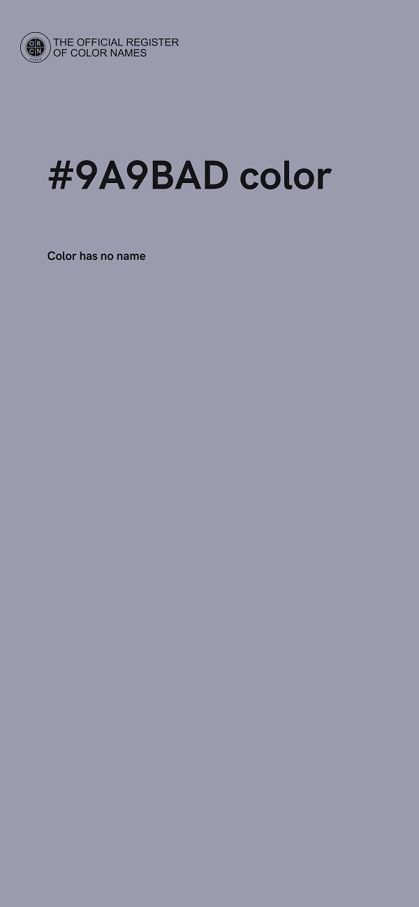 #9A9BAD color image