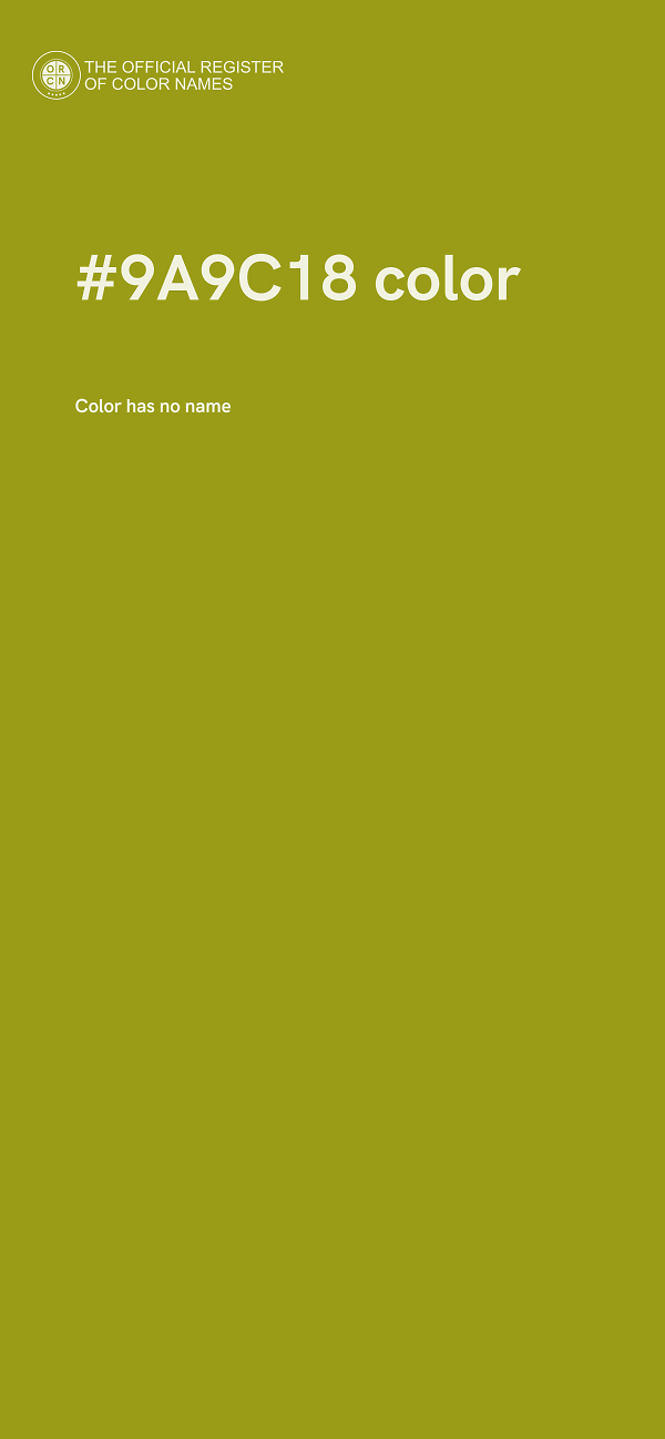 #9A9C18 color image