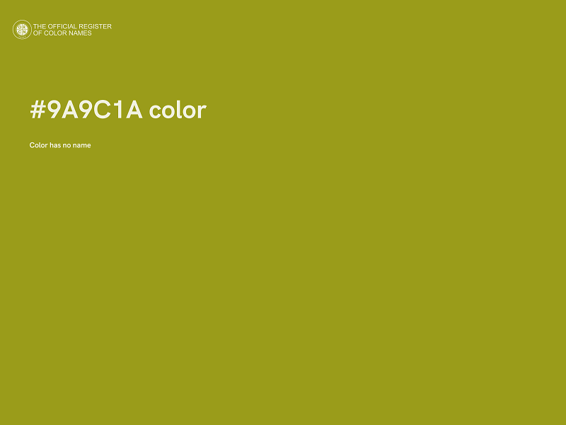 #9A9C1A color image