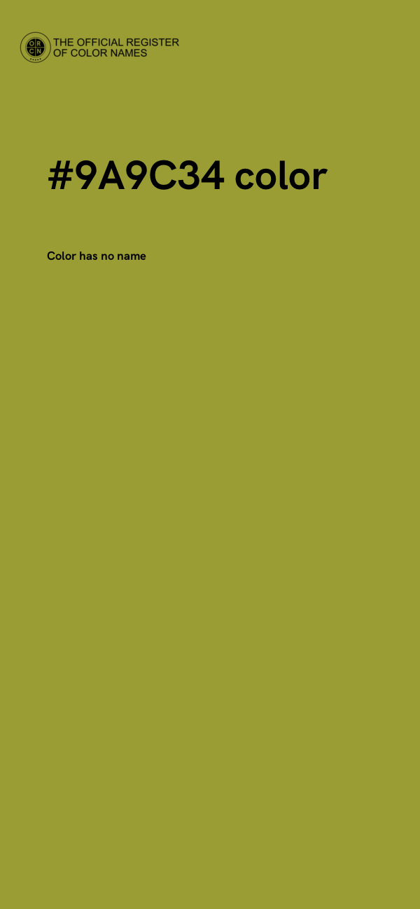 #9A9C34 color image