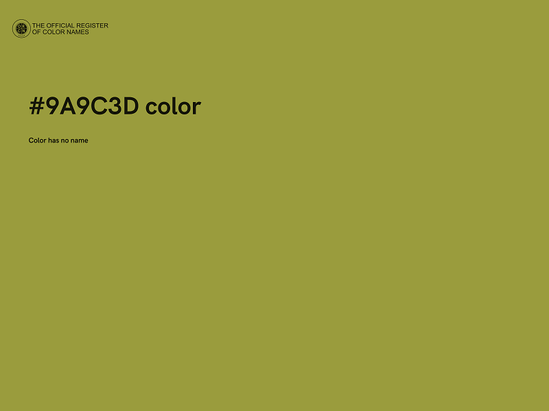 #9A9C3D color image