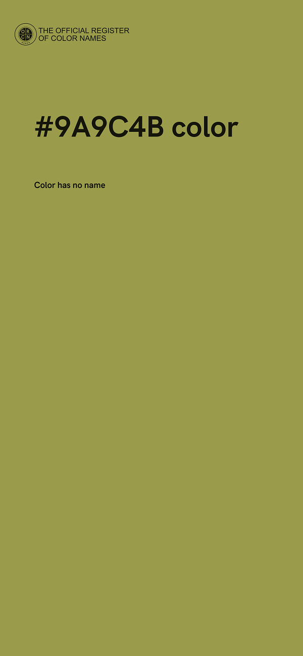 #9A9C4B color image