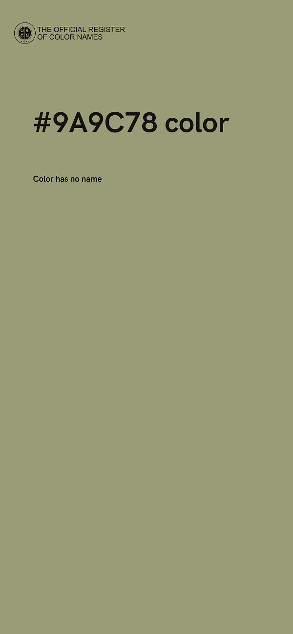 #9A9C78 color image