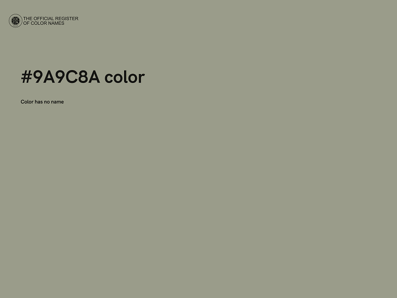 #9A9C8A color image