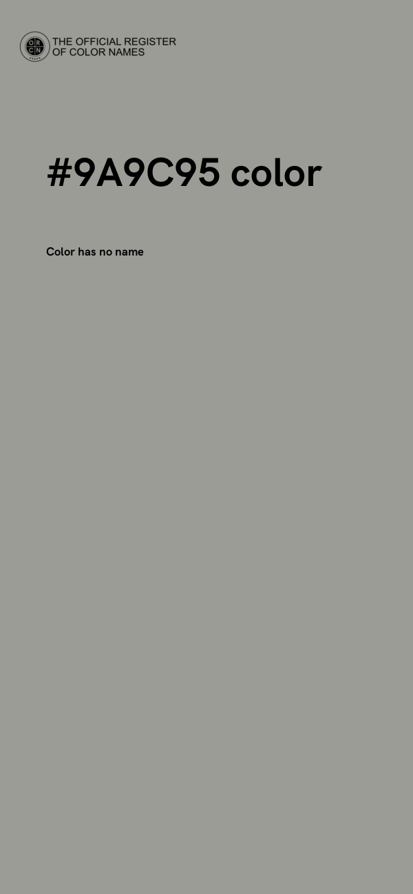 #9A9C95 color image