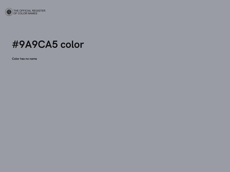 #9A9CA5 color image