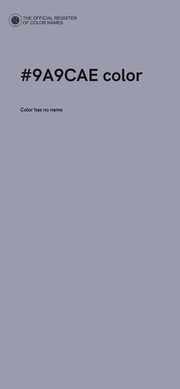 #9A9CAE color image