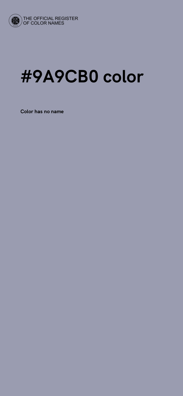 #9A9CB0 color image