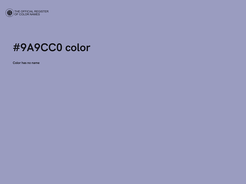 #9A9CC0 color image