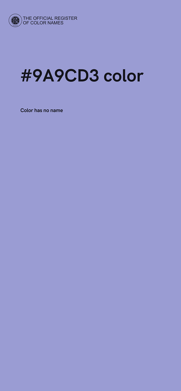 #9A9CD3 color image