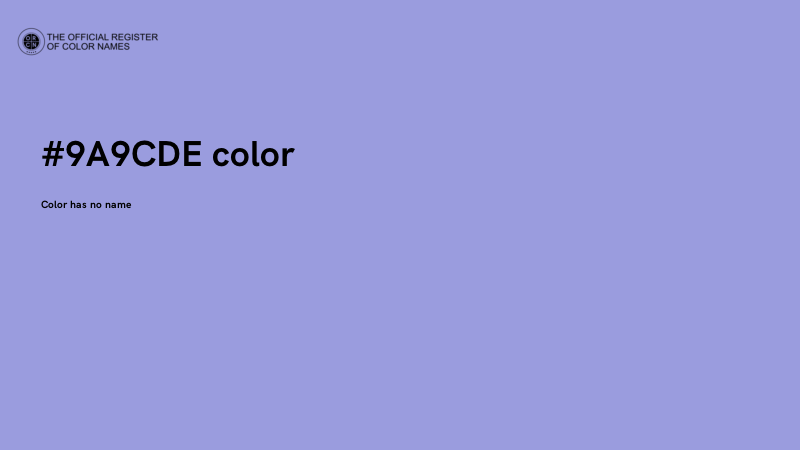 #9A9CDE color image