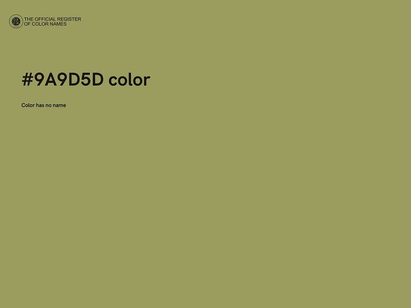 #9A9D5D color image