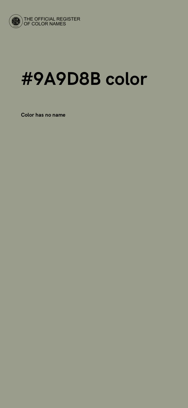 #9A9D8B color image
