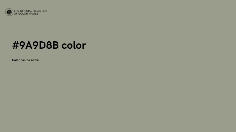#9A9D8B color image