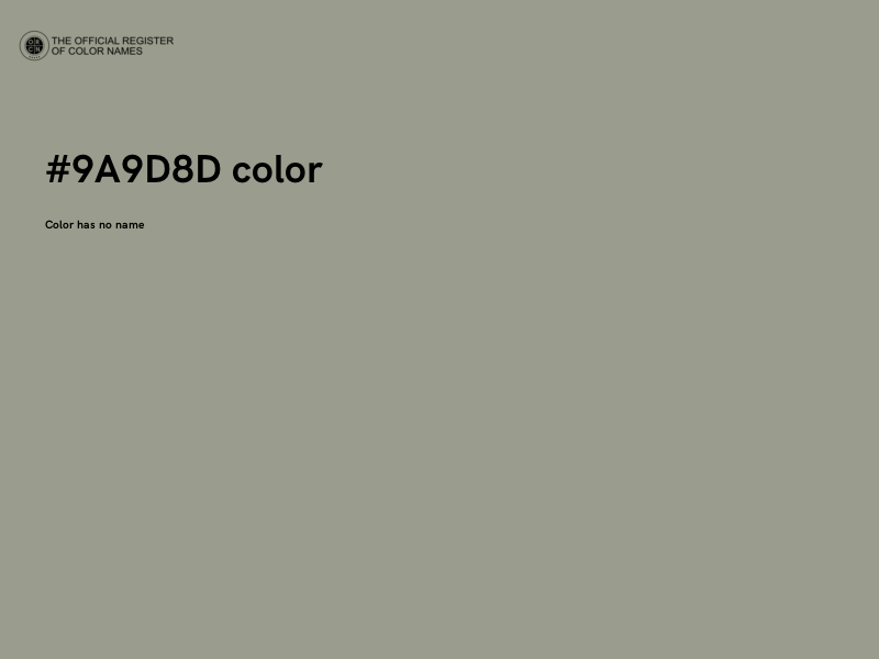 #9A9D8D color image
