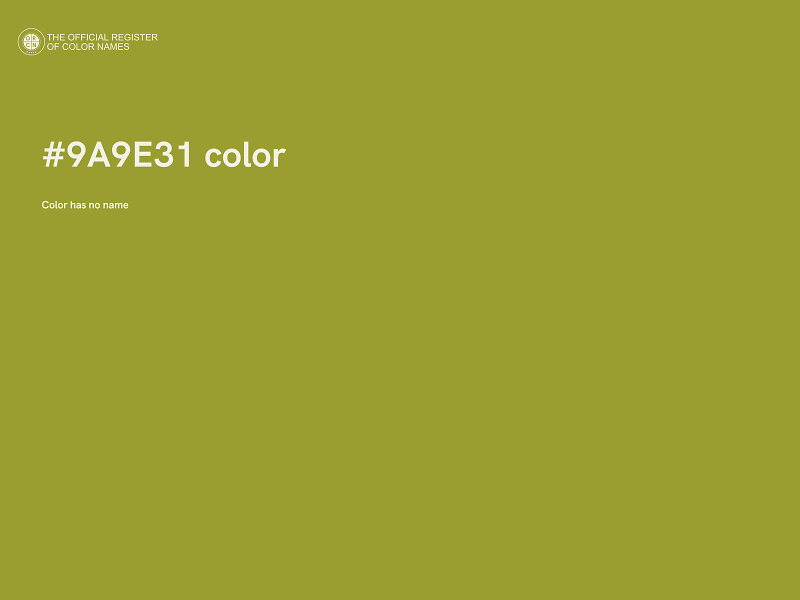 #9A9E31 color image