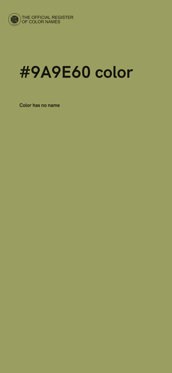 #9A9E60 color image