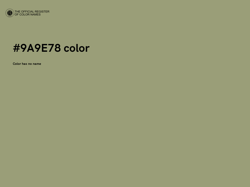 #9A9E78 color image