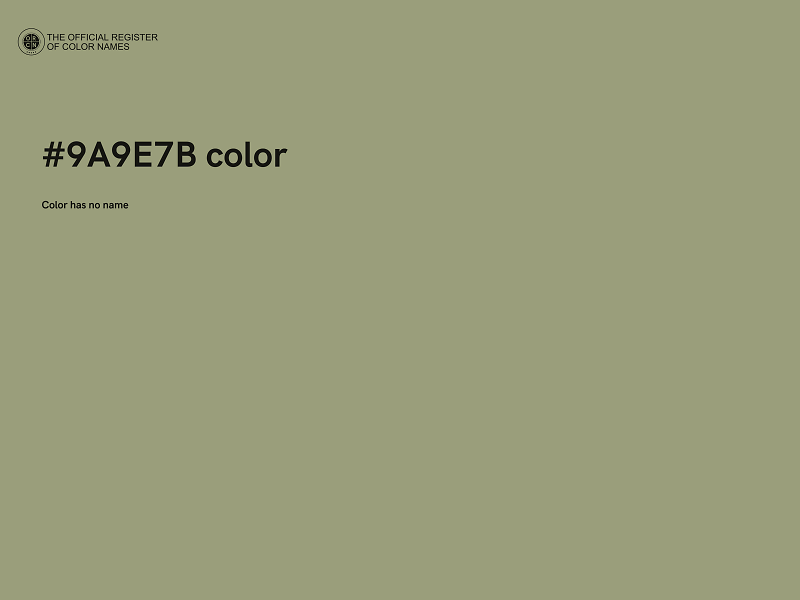 #9A9E7B color image