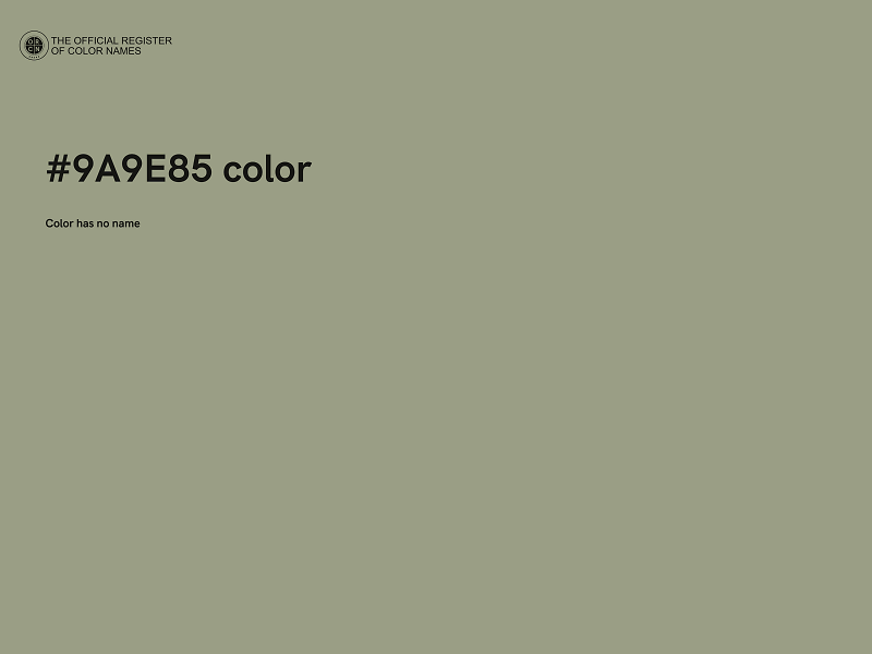 #9A9E85 color image