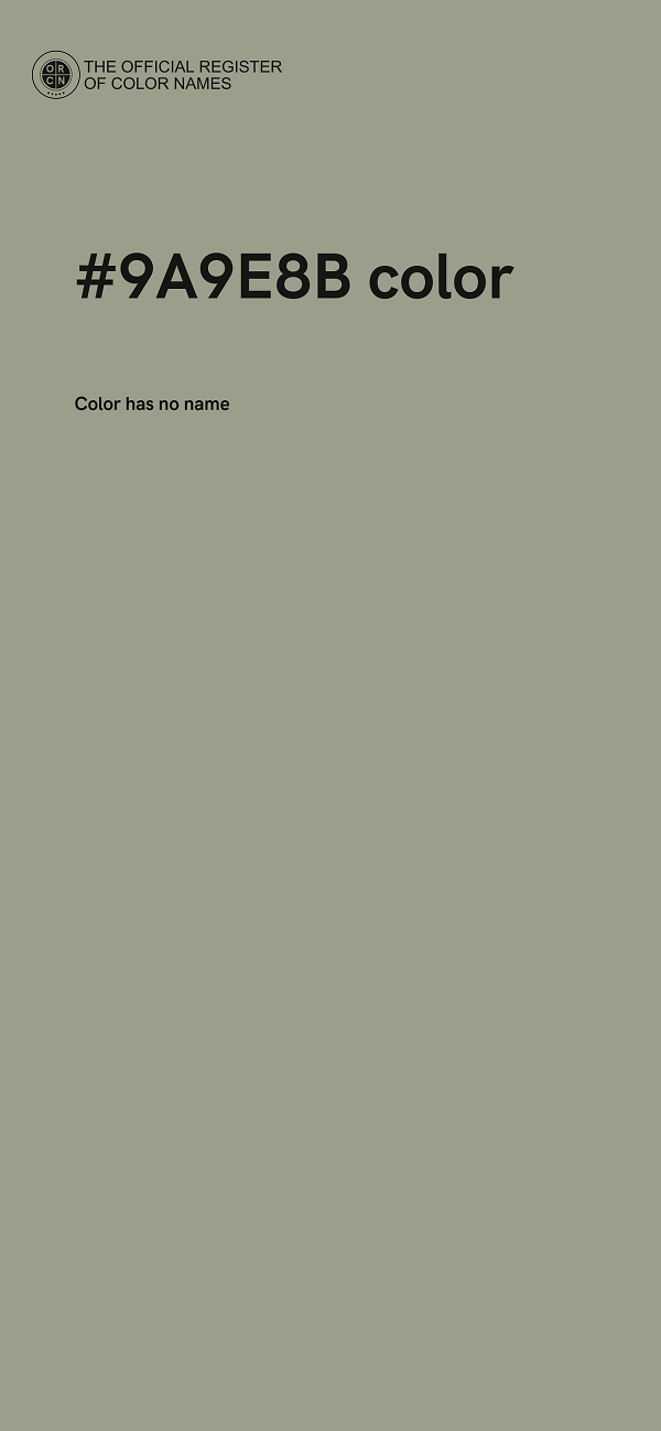 #9A9E8B color image