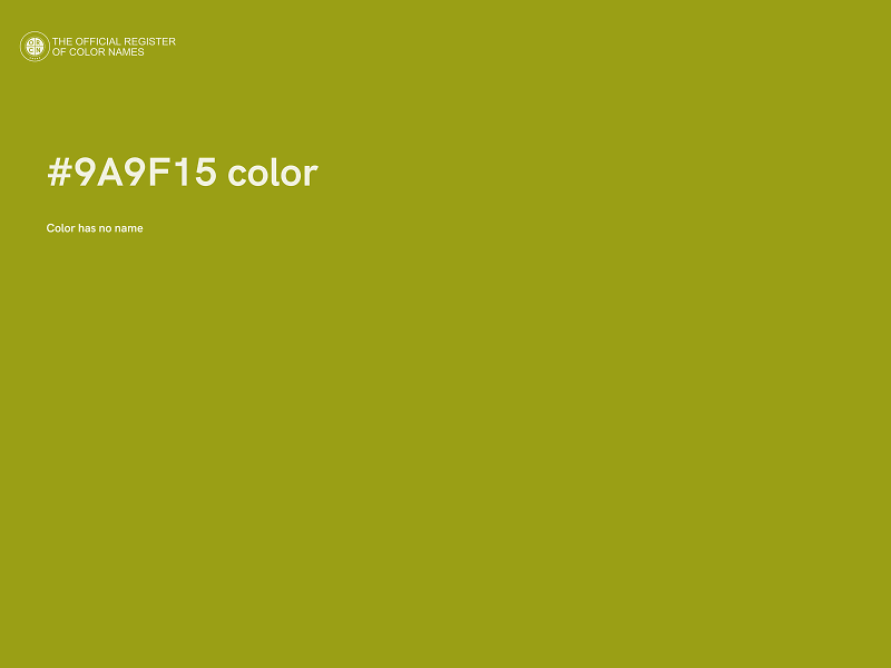 #9A9F15 color image