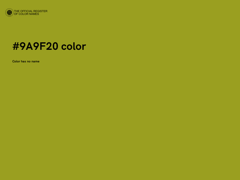 #9A9F20 color image