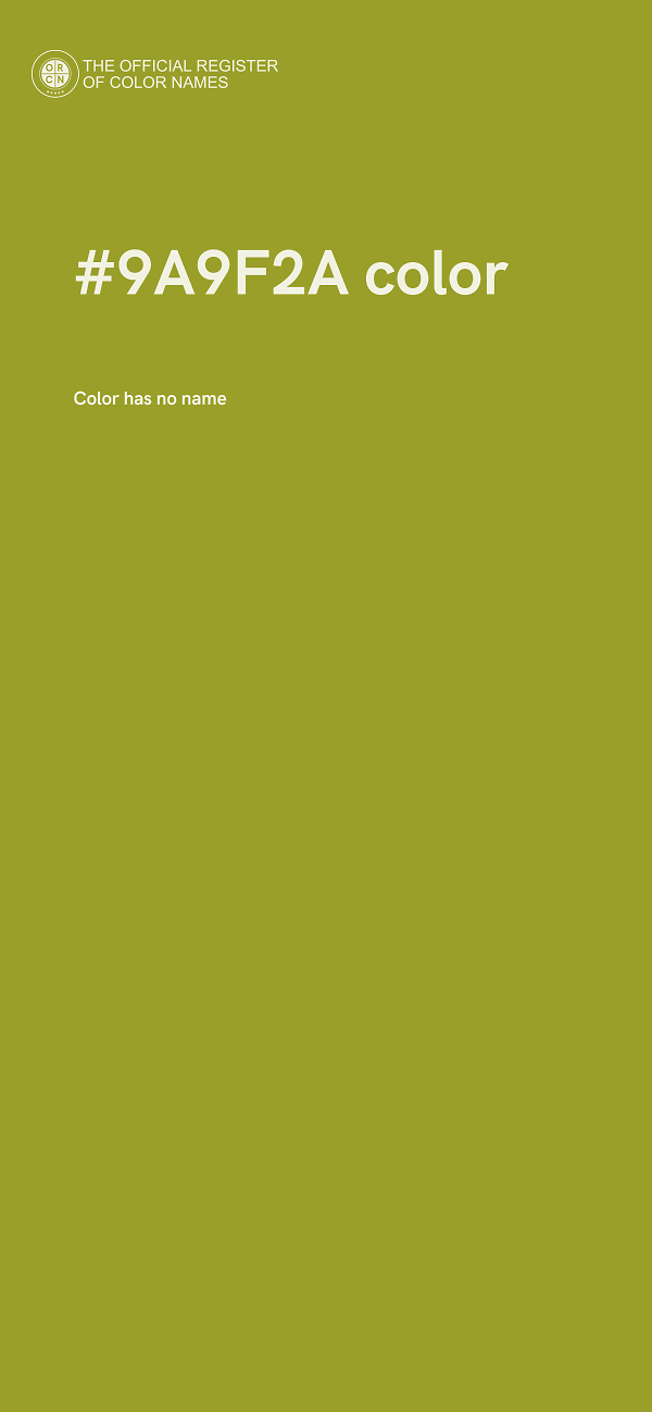 #9A9F2A color image