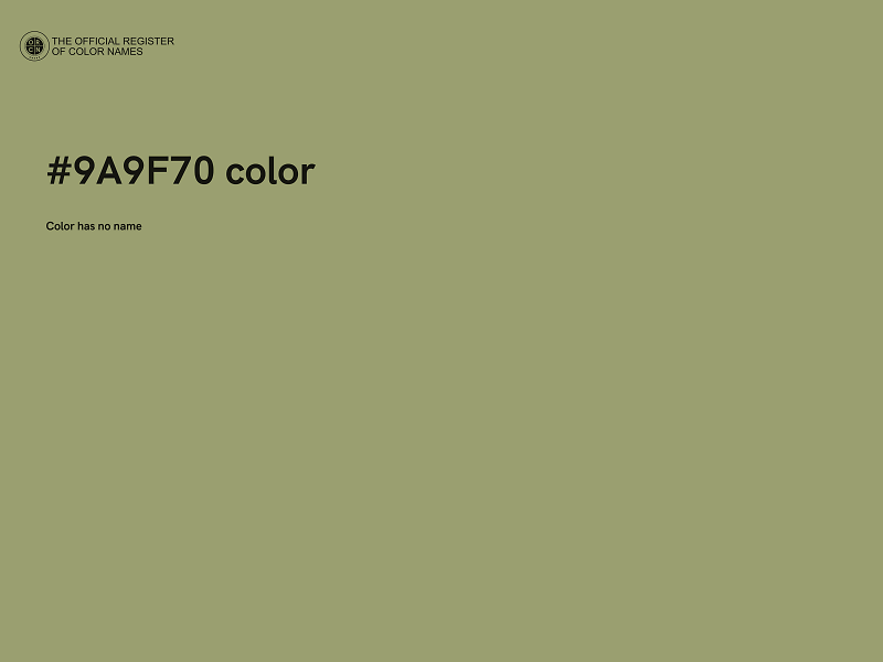 #9A9F70 color image