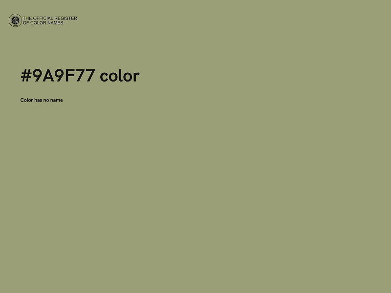 #9A9F77 color image