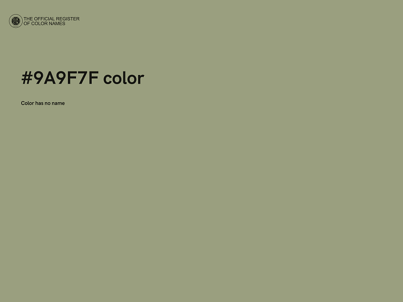 #9A9F7F color image