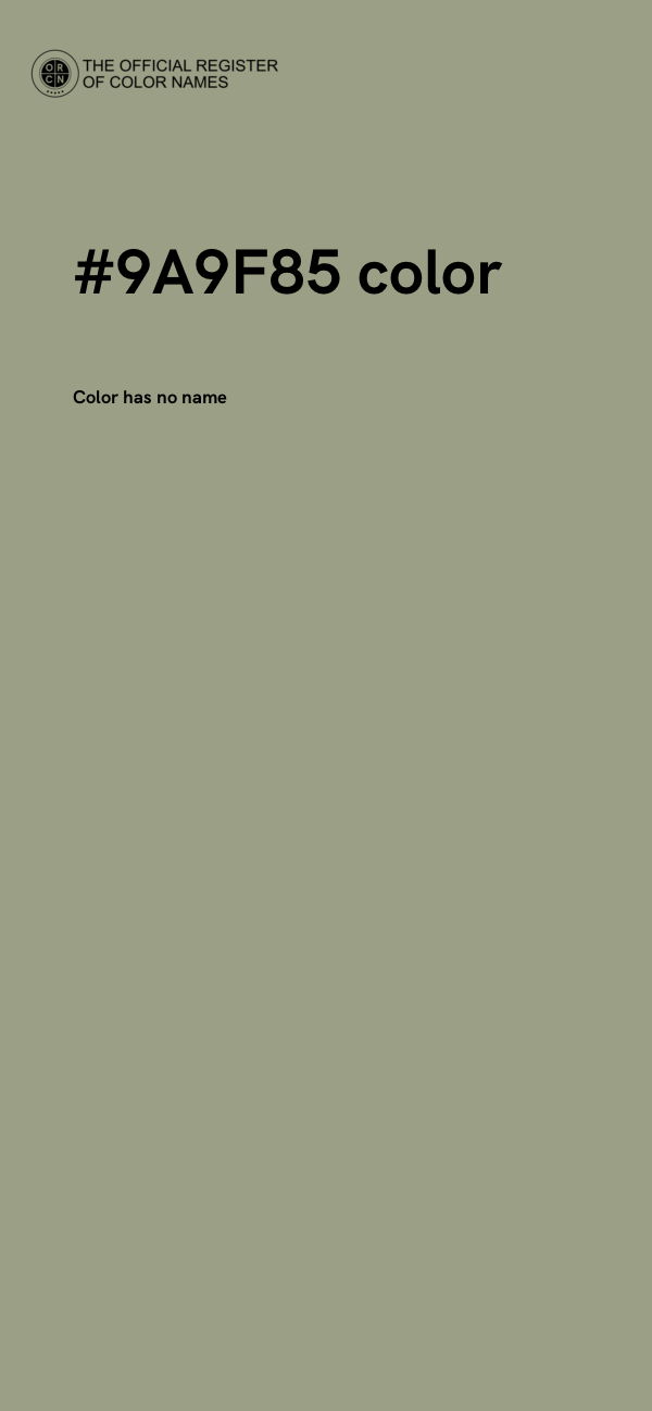 #9A9F85 color image