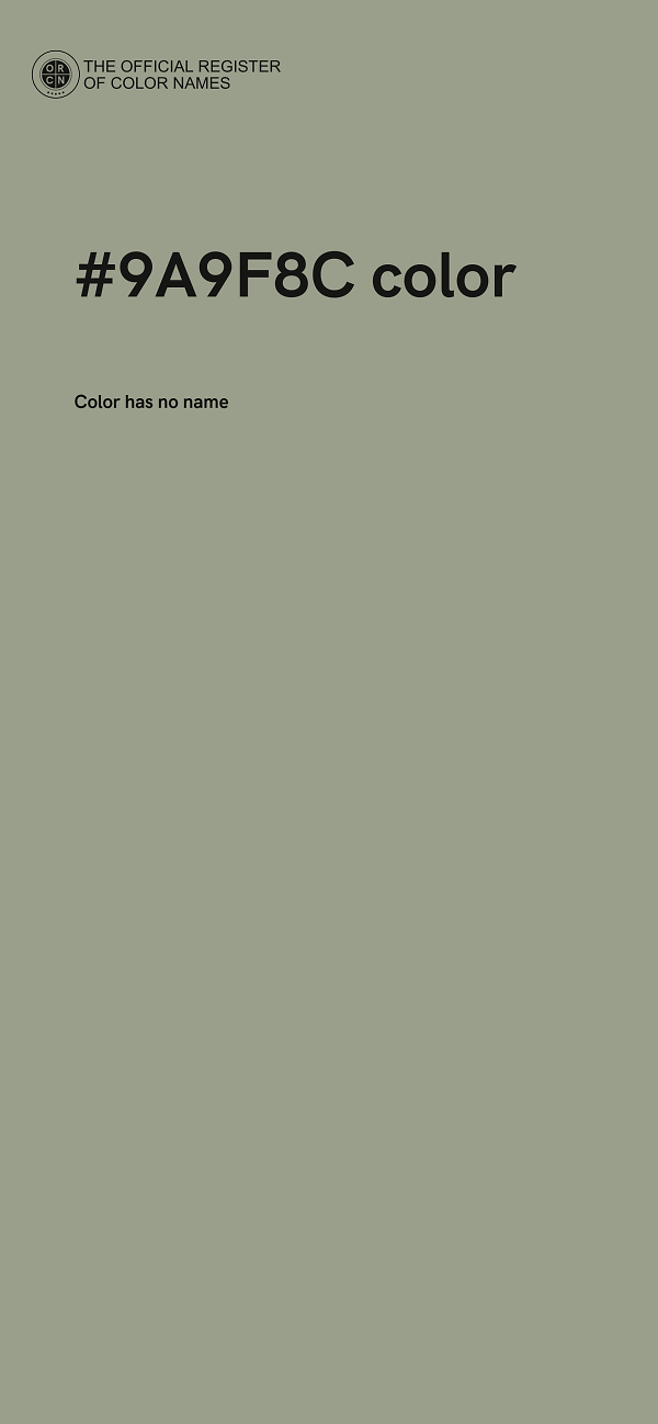 #9A9F8C color image
