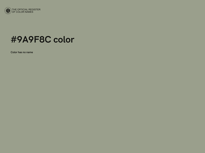 #9A9F8C color image