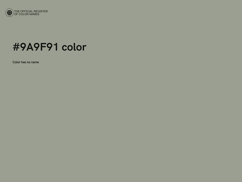 #9A9F91 color image