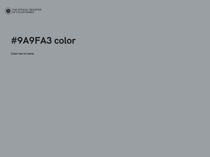#9A9FA3 color image